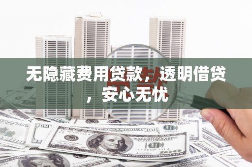 汉南无隐藏费用贷款，透明借贷，安心无忧