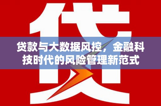 汉南贷款与大数据风控，金融科技时代的风险管理新范式