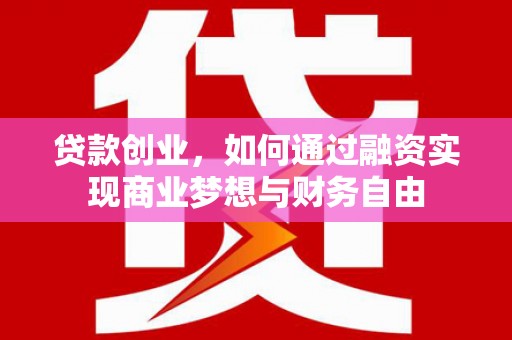 汉南贷款创业，如何通过融资实现商业梦想与财务自由