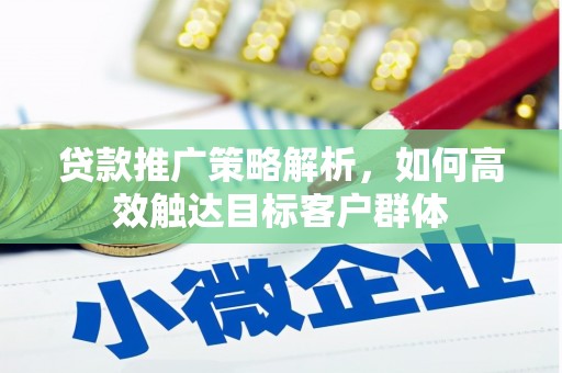 汉南贷款推广策略解析，如何高效触达目标客户群体