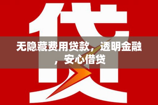 汉南无隐藏费用贷款，透明金融，安心借贷