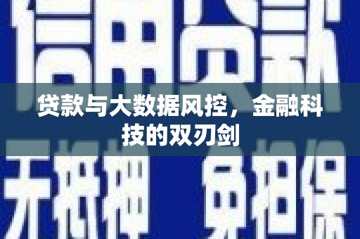 汉南贷款与大数据风控，金融科技的双刃剑