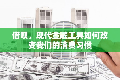 汉南借呗，现代金融工具如何改变我们的消费习惯