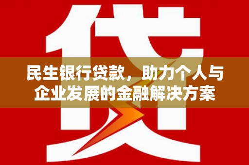 汉南民生银行贷款，助力个人与企业发展的金融解决方案
