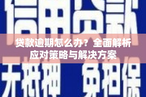 汉南贷款逾期怎么办？全面解析应对策略与解决方案