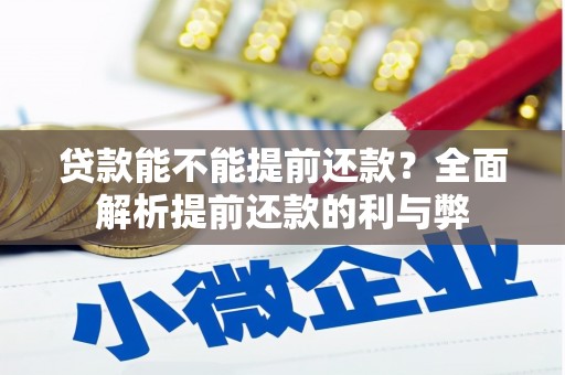 汉南贷款能不能提前还款？全面解析提前还款的利与弊