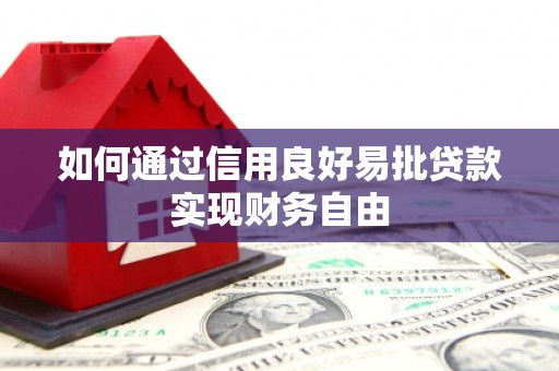 汉南如何通过信用良好易批贷款实现财务自由