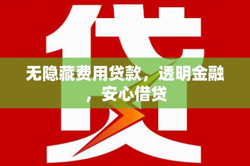 汉南无隐藏费用贷款，透明金融，安心借贷