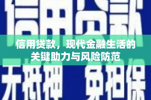 汉南信用贷款，现代金融生活的关键助力与风险防范