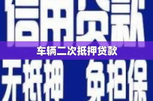 汉南车辆二次抵押贷款