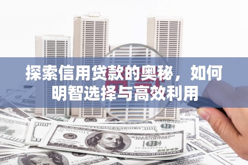汉南探索信用贷款的奥秘，如何明智选择与高效利用