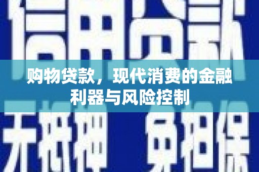 汉南购物贷款，现代消费的金融利器与风险控制