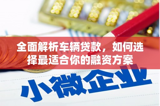汉南全面解析车辆贷款，如何选择最适合你的融资方案