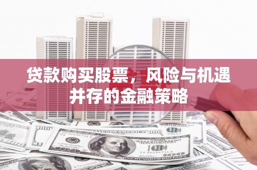 汉南贷款购买股票，风险与机遇并存的金融策略