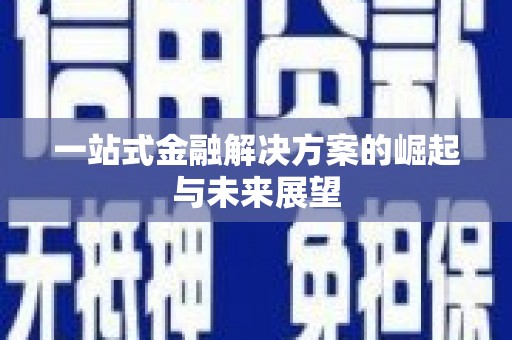 汉南一站式金融解决方案的崛起与未来展望
