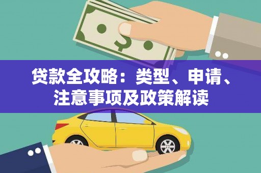 汉南贷款全攻略：类型、申请、注意事项及政策解读